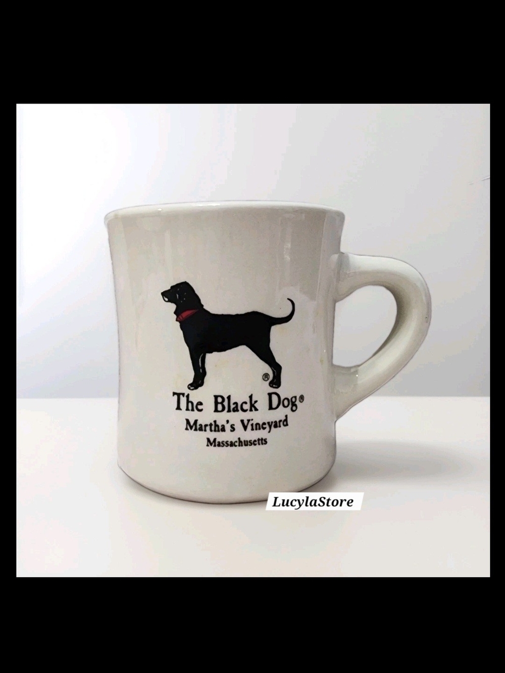 Vintage The Black Dog Martha's Vineyard MA Classic 10 oz White Ceramic Diner Mug